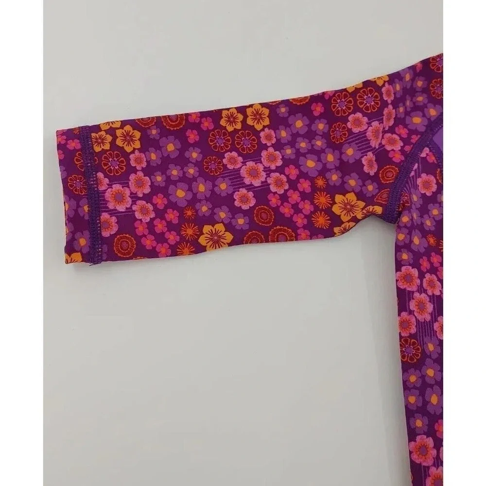 Rei Rashguard Suit Baby Girl 12 Months Infants Purple Sea-Floral Print One Piece